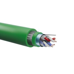 Haspel a 500m. Signaal grondkabel UV Outdoor 2x2x0,8mm groen