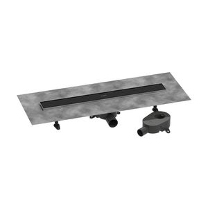 Douchegoot RainDrain Go compl.set 700 mat zwart