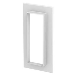 Wandrozet gesloten 138x278x25 Aluminium puur wit