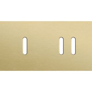 Tweevoudige afdekpl. horizontaal 71mm centerafstand een enke