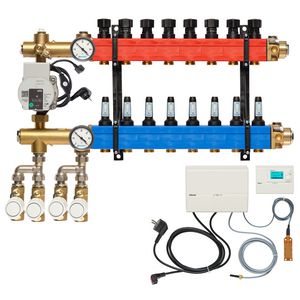 Vloerverw.verdeler 4860 4-pijps E-pomp OA. 10-145l/u 8-groeps