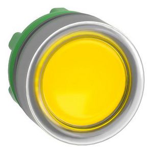 yellow illum pushbutton head for integRALLED booted cp grey