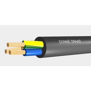Rol a 100m. Rubberkabel RMrL-D-zwart 5G2,5mm²