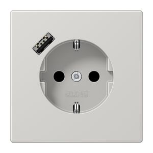 Wandcontactdoos m.lader li.gr.v.USB type A LS990