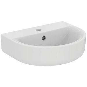 Fontein connect arc 450x360x160mm glans wit  1 kraangat met overloop