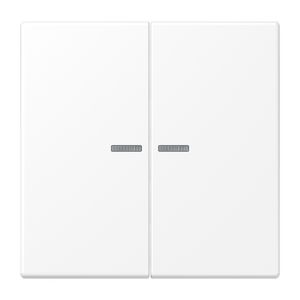 Wip LS990 wit met met lens v.KNX F10 taster 2voudig