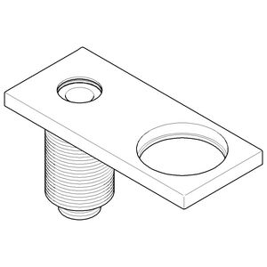 Afdekplaat 126x71x55mm Platina