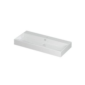 INK Unlimited Wastafel Porselein 1 kraangat GL wit 100x45