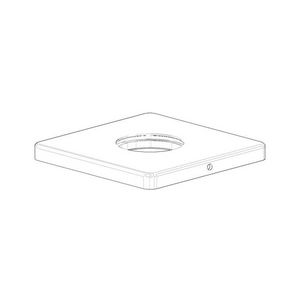 Rozet v. staande uitloop 130x13x130mm Mat Wit