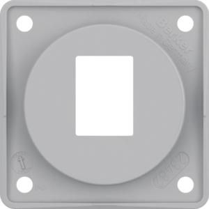 Draagplaat 1V voor AMP modulaire jacks berker Integro grijs