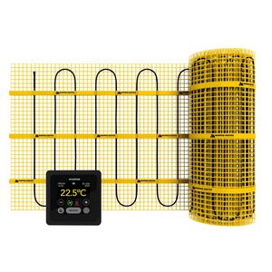 Set elektrische vloerverwarming MAT 450W 3m² incl. WIFI thermostaat zwart