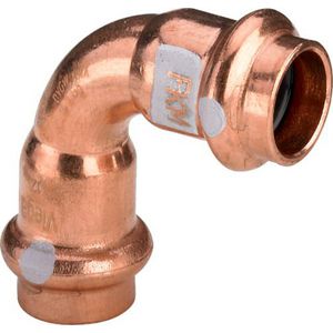 Bocht 90gr. Met Sc 35 koper/blank 4516-628215