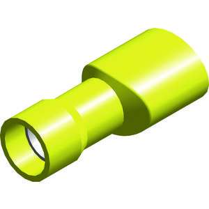 DoosA 100st. Vlakstekershuls geis. geel 4,0-6,0mm² 6,3-0,8