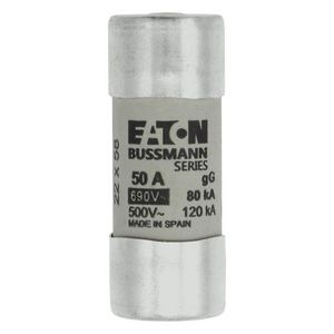 Zekering laagspanning 50A AC 690V 22x58 gL/gG met sl VVE=10