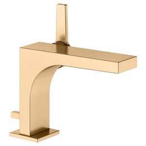 1-hendel wastafelmengkraan 110 trekstang en afvoer messing geborsteld