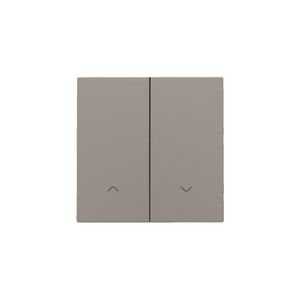 Afwerkingsset dubbele elektr. rolluikschakelaar bronze