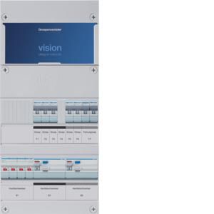 Groepenkast 5-groepenverdeler HS 2xALS 4P 30mA +F 3-fase