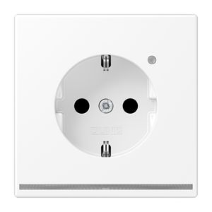 Wandcontactdoos wit mat met LED & lichtsensor LS990
