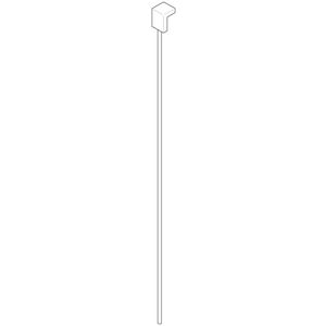 Trekstang afvoer. met knop 18x83x18mm Champagne geb