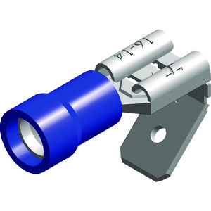 Doos a 100st. Vlakstekerhulzen met tab blauw 1,5-2,5mm²