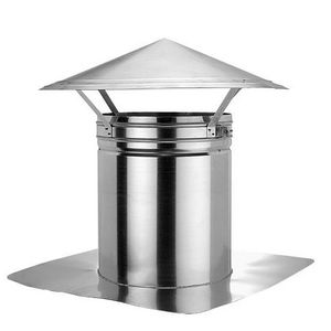 Platdakontluchter alu. gelast EW 200mm incl. regenkap
