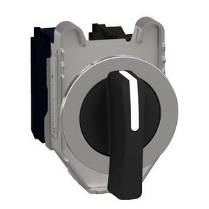 Sel. switch Flush mounted metal black 30 long handle 3 pos
