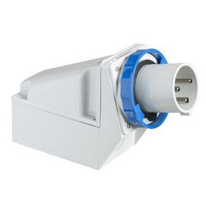 Wandcontactdoos Gehoekt 2P+A 125A 200-250V AC 6h PratiKa