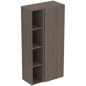 Kast 600x300x1200mm dark elm 1 deur Finesse