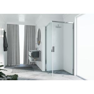 Opera A hoekinstap 890-910x2000mm chroom helder