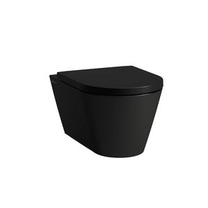 Kartell wandcloset rimless diepspoel 545mm mat zwart (excl. zitting)