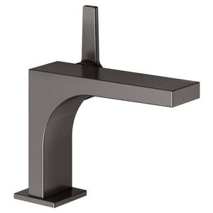 1-hendel wastafelmengkraan 110 afvoer titaanzwart geborsteld