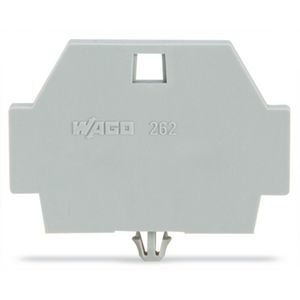 Afsluitplaat met klikvoetje grijs 262-371 VVE=50