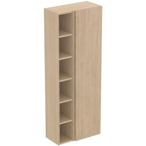 Kast 600x300x1600mm white oak 1 deur Finesse