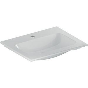 iCon meubelwastafel slim rim 60x48cm met kraangat zonder overloop wit
