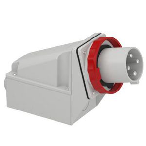 Wandcontactdoos Gehoekt 3P+A 63A 380-415V AC 6h PratiKa