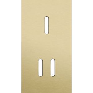 Tweevoudige afdekpl. verticaal 71mm centerafstand een enkelv