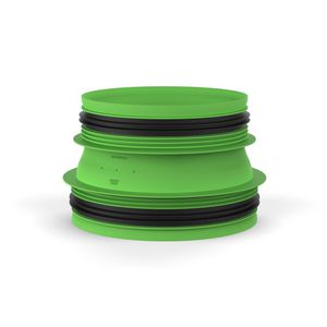 Steekverbinder / aansluitstuk PP rubber dichting Ø180-Ø160 (M/M)