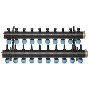 Brineverdeler 4420 2 "kunststof + PE-koppeling 32mm 10-groepen