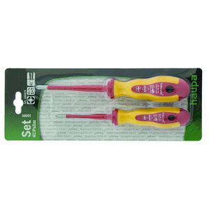 Schroevendraaierset 2-delig PZD/sleuf 1+2 1000V HUPslim
