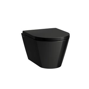 Kartell wandcloset compact rimless diepspoel 490mm glossy black (excl. zitting)