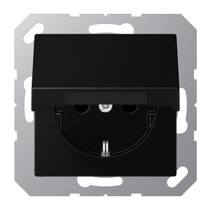 Wandcontactdoos A500 grafi,zw.slagvast m.R/A klapd