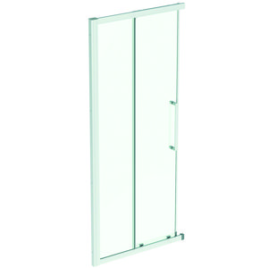 Doucheopstelling hoekinstap I.LIFE schuifdeur 90cm omkeerbaar (deel 1 van 2) zilver