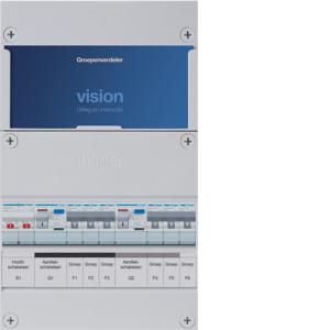 Groepenkast 5-groepenverdeler HS 2xALS 30mA +G 1-fase