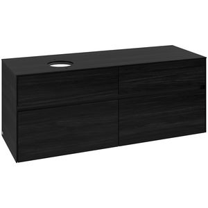 Wastafelonderkast Collaro 1400x548x500mm Black Oak C046B0AB