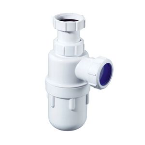 Bekersifon groot PP wit + inlaat 1.1/2"x40mm McAlpine