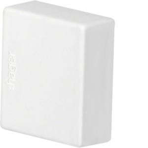 Eindplaat voor goot 15x15mm LF verkeerswit