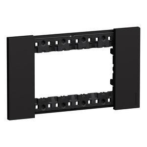Afdekplaat 4 module zwart K4704 LivingNow