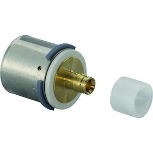 Overgangskoppeling recht persaansluiting 40mm x schuif Q&E 14mm VVE=2