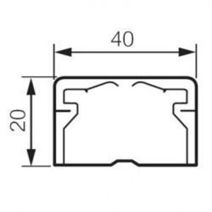 Lengte a 2m. Kabelgoot B40 D20 DLPlus VVE=24