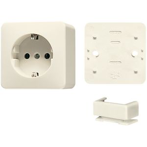Wandcontactdoos wit met R/A Bundel AP6000